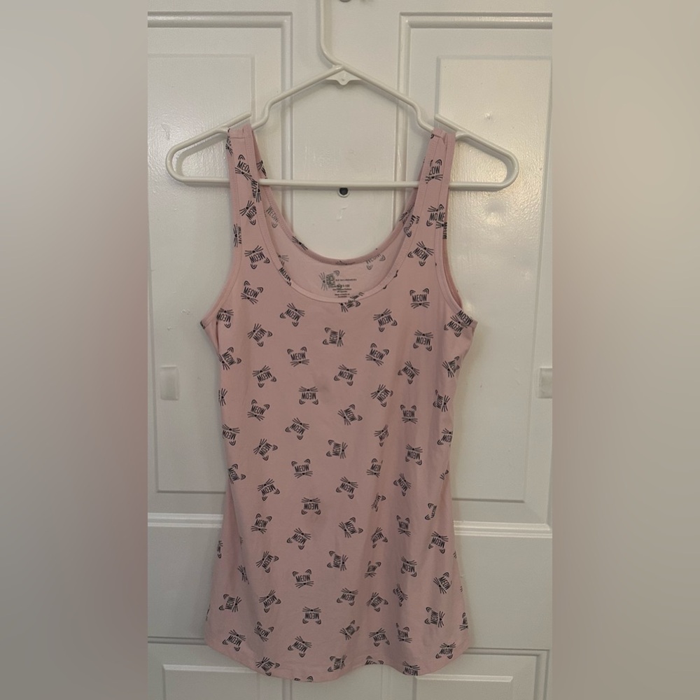 Pink Meow Tank Top